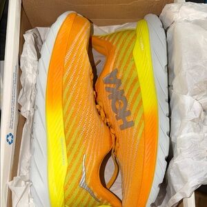 Hoka Orange and Yellow Performance Running Shoes